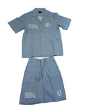 Sky blue denim set